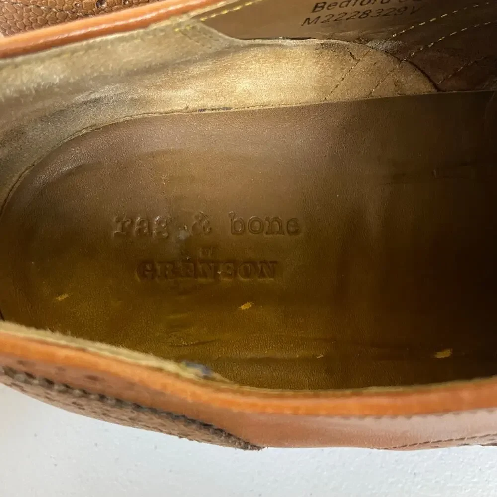 Rag & Bone X Grenson Bedford Wingtip Brogue Derby Shoes Size 9